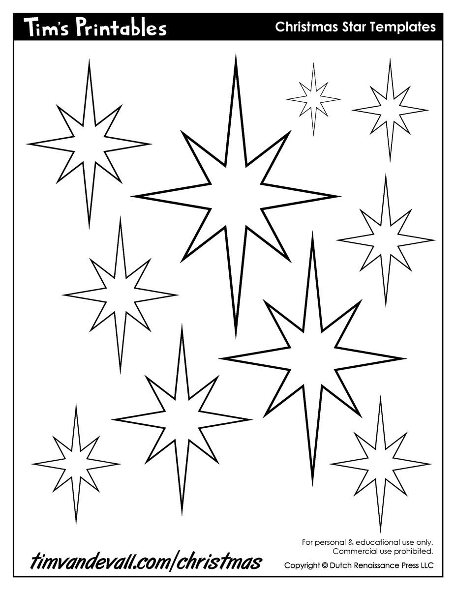 christmas star templates